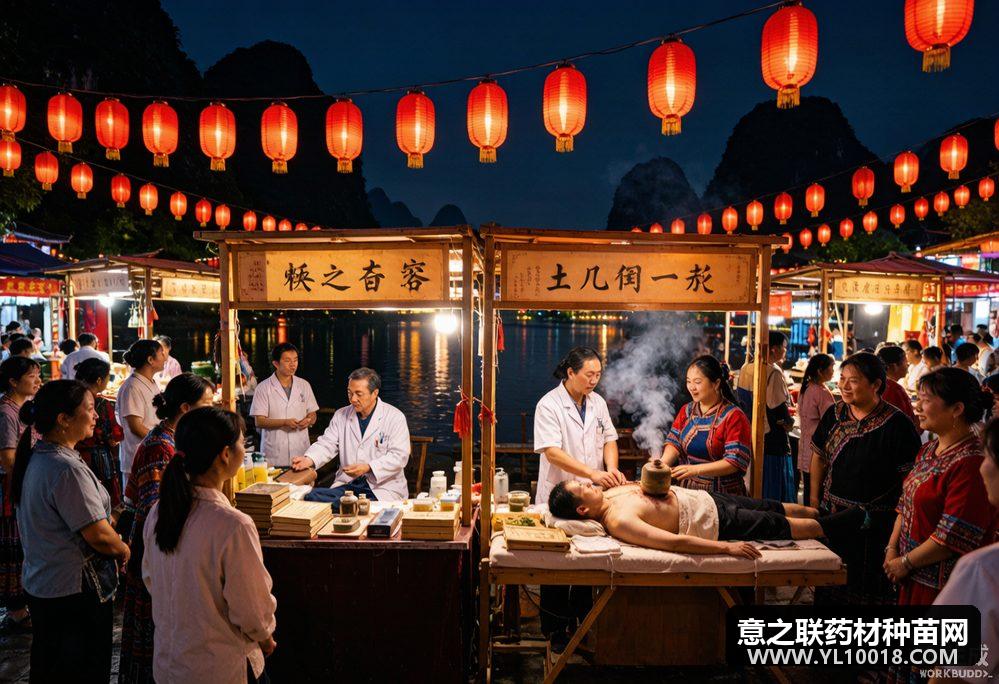 桂林“百市千县”中医药文化夜市亮相漓江 山水疗愈康养桂林