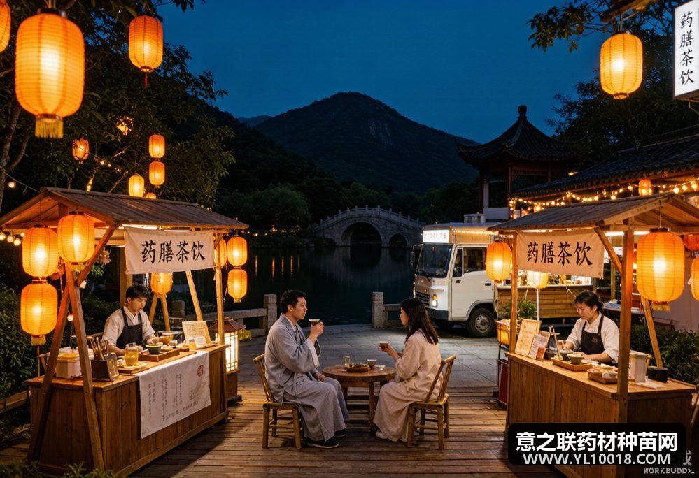 南宁青秀山中医药夜市启幕 名中医摆摊把脉 药膳文创引市民打卡