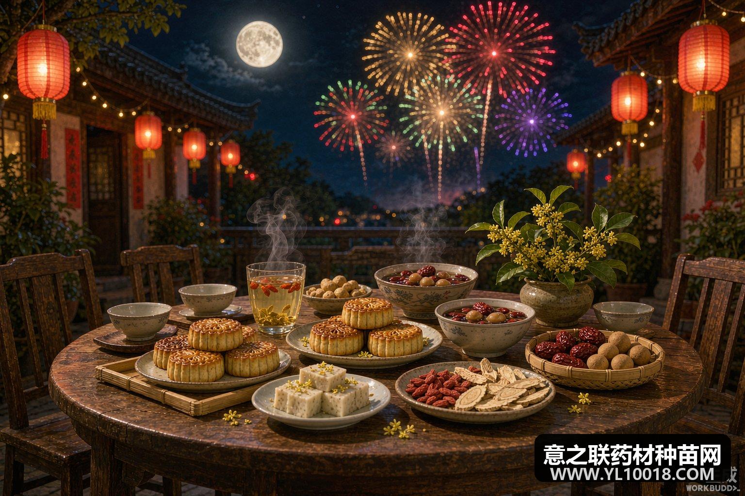 月满中秋 药香传情 意之联药材种苗网祝大家节日快乐